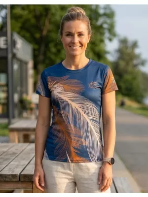 Dámske prémiové funkčné tričko ALTISPORT VOJ/ALW001TR01 NÁMORNÍCKA/HNEDÁ