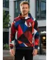 Pánska prémiová mikina ALTISPORT VOJ/ALM007MI01 NÁMORNÍCKA MODRÁ/ČERVENÁ
