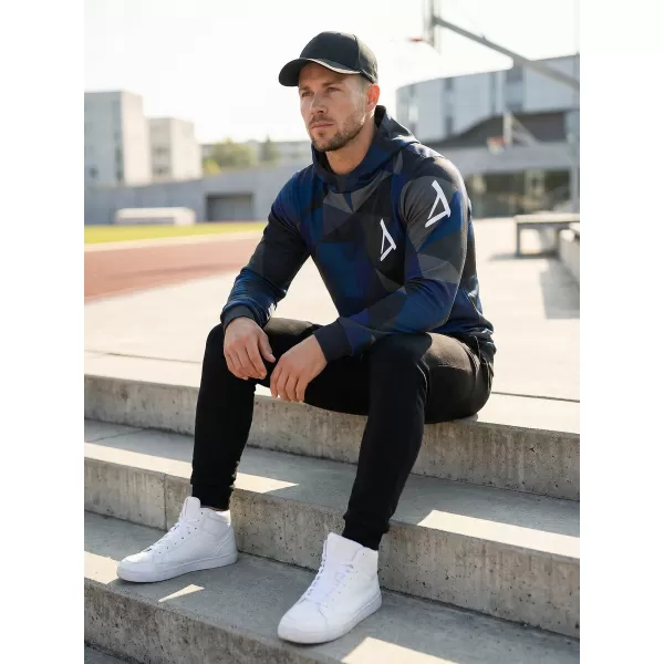 Pánska prémiová mikina ALTISPORT VOJ/ALM007MI01 TMAVO MODRÁ 