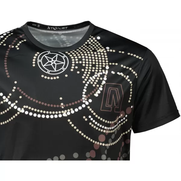  Pánske tričko premium ALTISPORT VOJ/ALM003TR01 ČIERNOHNEDA 