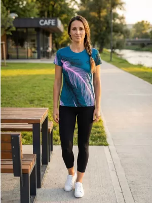 Dámske prémiové funkčné tričko ALTISPORT VOJ/ALW001TR01 BENZÍNOVÁ/SVETLORUŽOVÁ