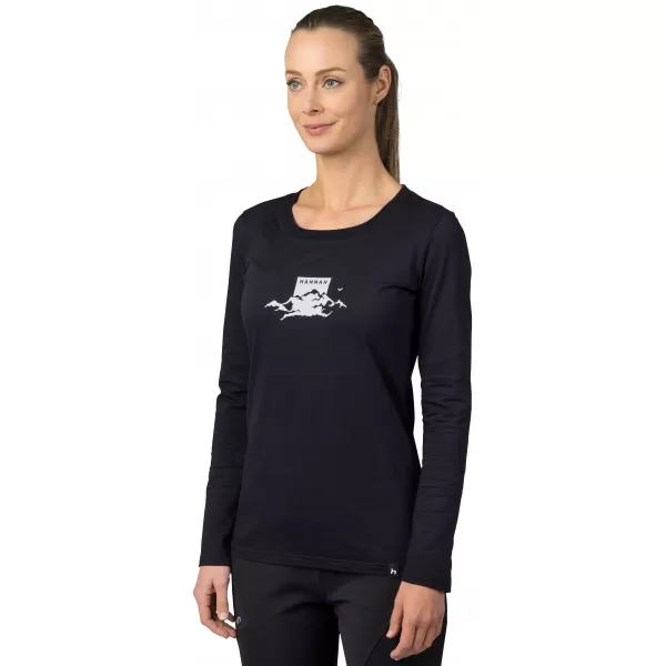  Dámske tričko s dlhým rukávom HANNAH ELARA ANTHRACITE (WHITE) 