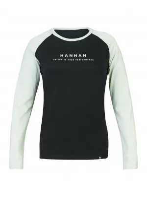 Dámske tričko s dlhým rukávom HANNAH PRIM ANTHRACITE/DAWN BLUE