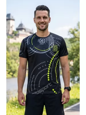 Pánske tričko premium ALTISPORT VOJ/ALM003TR01 ČIERNOŽLTÁ