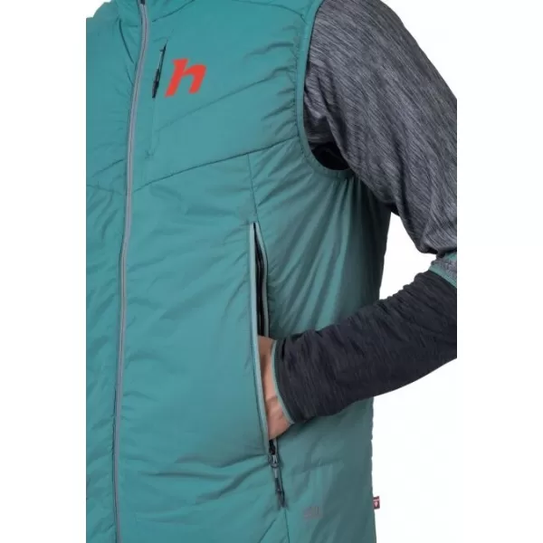  Pánska vesta HANNAH KECHU VEST OIL BLUE/BURNT OLIVE 