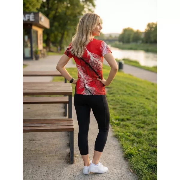  Dámske prémiové funkčné tričko ALTISPORT VOJ/ALW001TR01 ČERVENÁ 