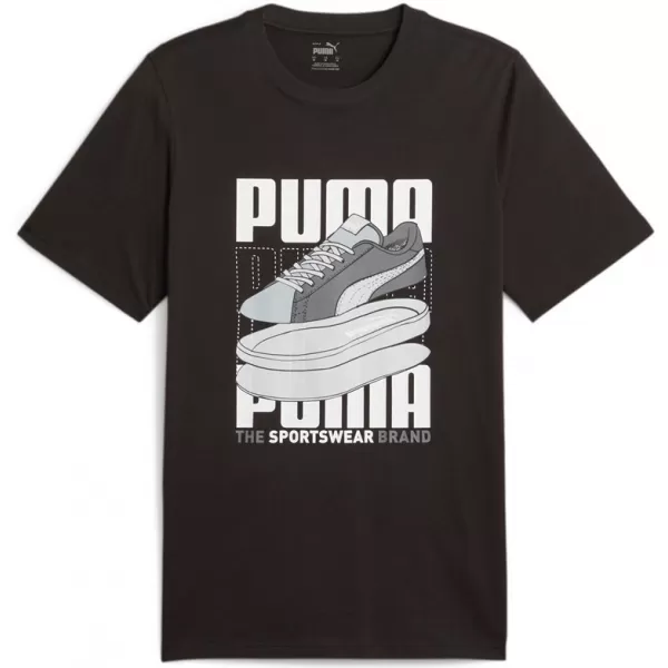  Pánske Tričko PUMA GRAPHICS SNEAKER TEE 677186-01 BLACK 