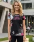 Dámske prémiové funkčné tričko ALTISPORT VOJ/ALW009TR01 ČIERNA/SVETLO RUŽOVÁ