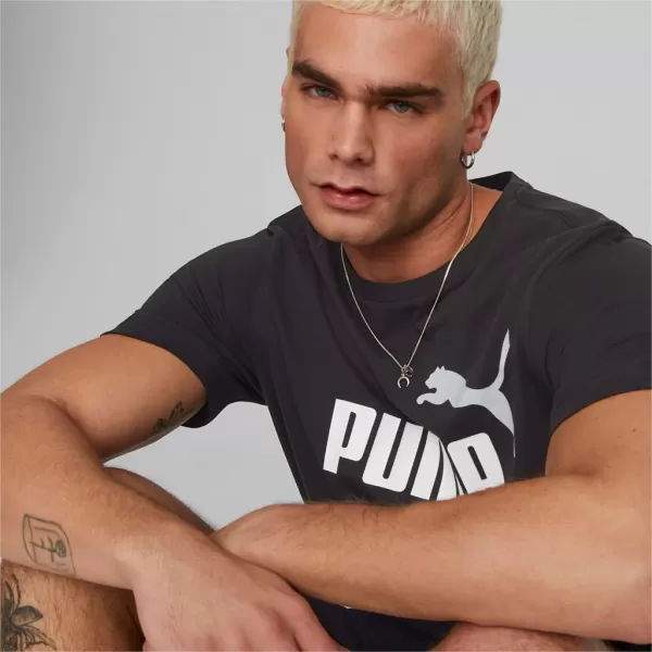  Pánske tričko PUMA ESS+ 2 COL LOGO TEE 586759-61 BLACK 