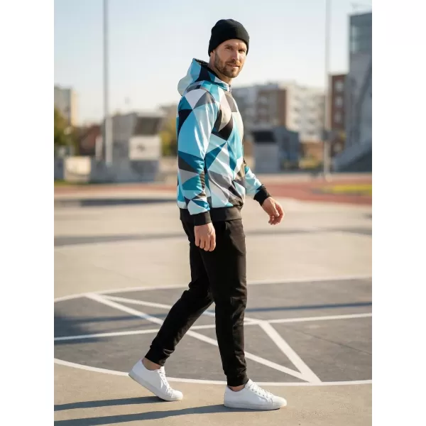  Pánska prémiová mikina ALTISPORT VOJ/ALM007MI01 MODRÁ/SIVÁ 