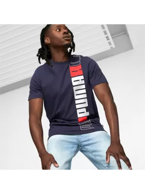 Pánske Tričko PUMA ESS+ LOGO LAB TEE 675916-06 BLUE