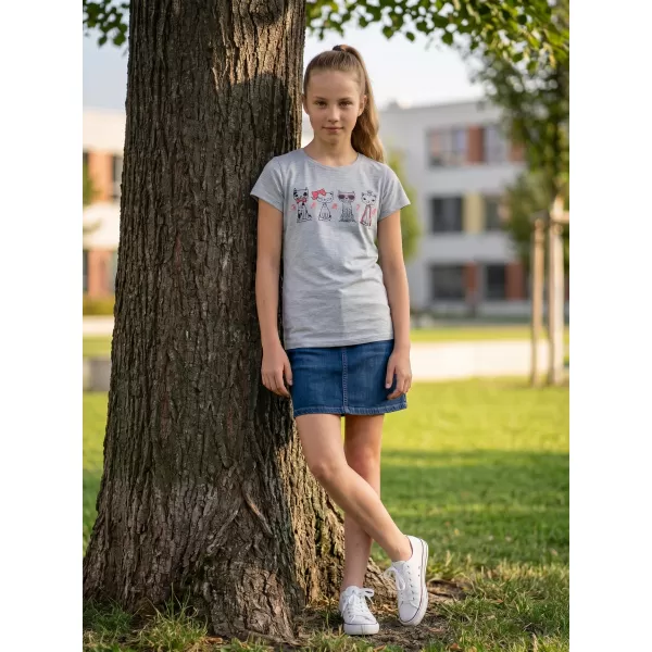  Dievčenské tričko SAM 73 AXILL KT 508 SVETLO šedá 