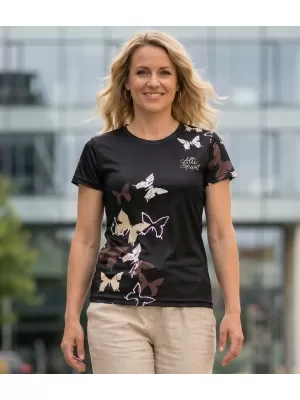 Dámske prémiové funkčné tričko ALTISPORT VOJ/ALW002TR01 ČIERNA HNEDÁ