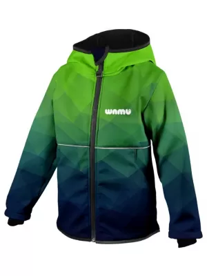 Detská softshellová bunda WAMU MOZAIKA zelená zelená