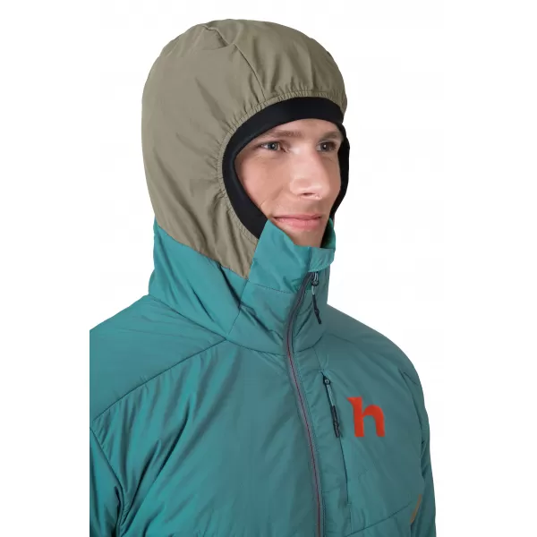  Pánska bunda HANNAH KECHU HOODY OIL BLUE/BURNT OLIVE 