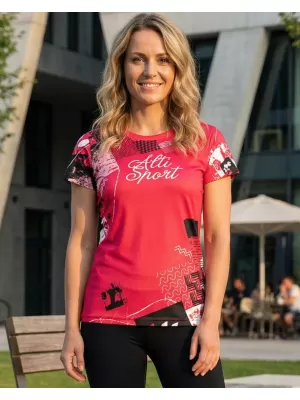 Dámske prémiové funkčné tričko ALTISPORT VOJ/ALW009TR01 ČERVENÁ