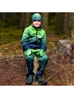 Detská softshellová bunda WAMU MOZAIKA zelená zelená