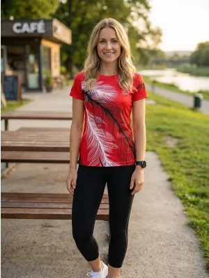Dámske prémiové funkčné tričko ALTISPORT VOJ/ALW001TR01 ČERVENÁ