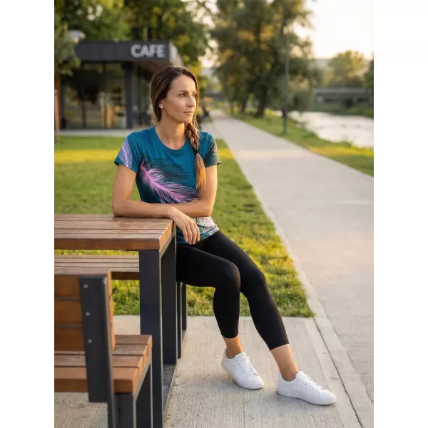  Dámske prémiové funkčné tričko ALTISPORT VOJ/ALW001TR01 BENZÍNOVÁ/SVETLORUŽOVÁ 