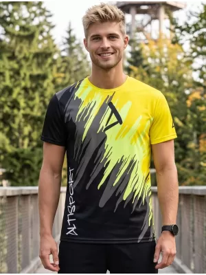 Pánske funkčné tričko premium ALTISPORT VOJ/ALM006TR01 ČIERNOŽLTÁ