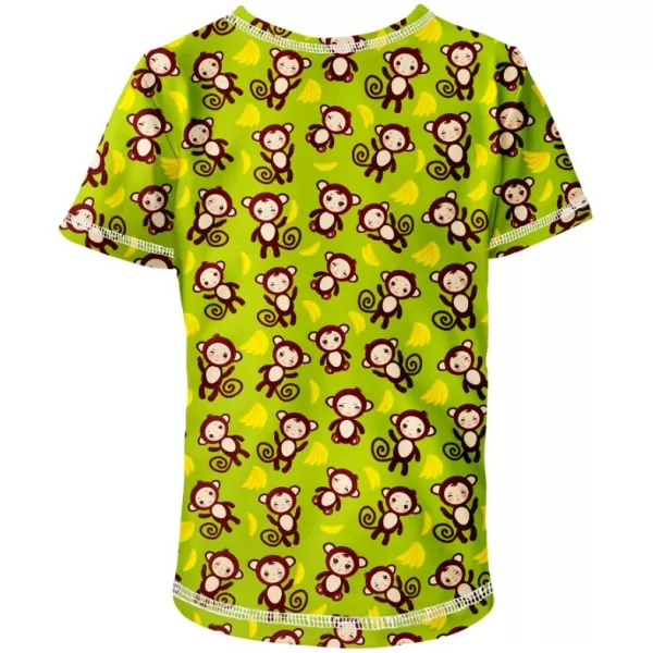  Detské tričko s krátkym rukávom WAMU MONKEY BUSINESS zelená 