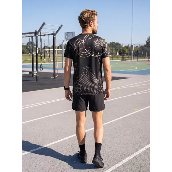 Pánske tričko premium ALTISPORT VOJ/ALM003TR01 ČIERNOHNEDA 