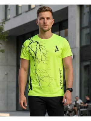 Pánske tričko premium ALTISPORT VOJ/ALM004TR01 NEONOVO žltá