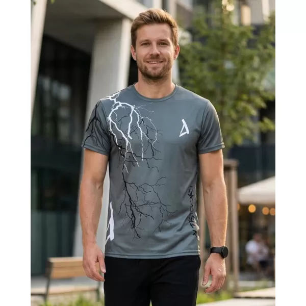  Pánske tričko premium ALTISPORT VOJ/ALM004TR01 GRAFITOVÁ 