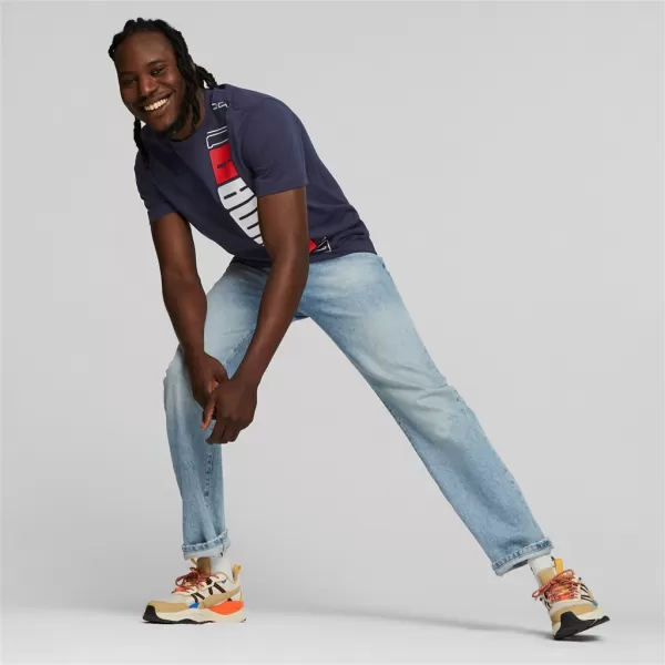  Pánske Tričko PUMA ESS+ LOGO LAB TEE 675916-06 BLUE 
