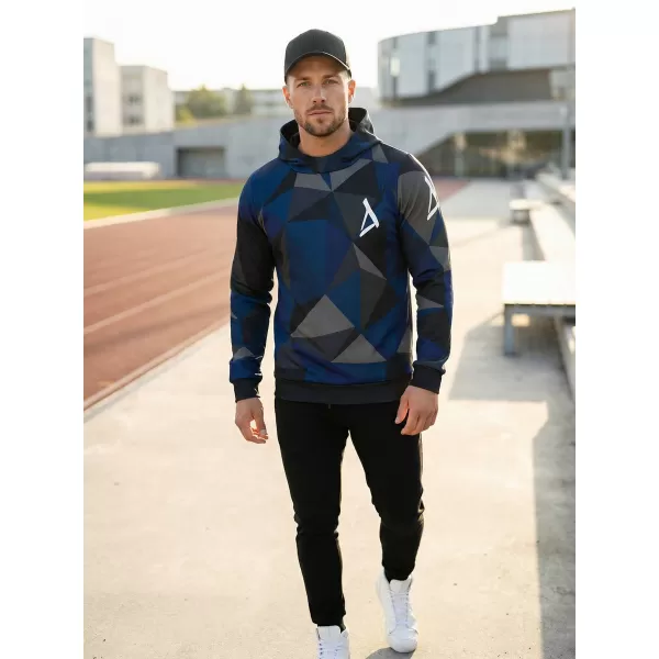  Pánska prémiová mikina ALTISPORT VOJ/ALM007MI01 TMAVO MODRÁ 