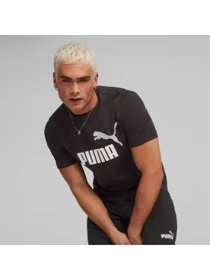 Pánske tričko PUMA ESS+ 2 COL LOGO TEE 586759-61 BLACK