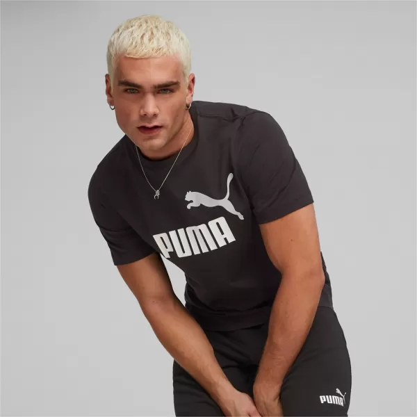  Pánske tričko PUMA ESS+ 2 COL LOGO TEE 586759-61 BLACK 