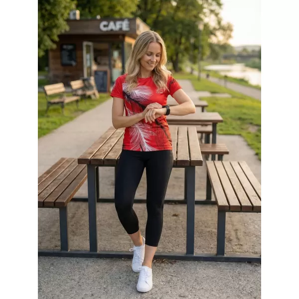  Dámske prémiové funkčné tričko ALTISPORT VOJ/ALW001TR01 ČERVENÁ 