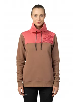 Dámska mikina HANNAH SIBELE COCA MOCHA/FADED ROSE