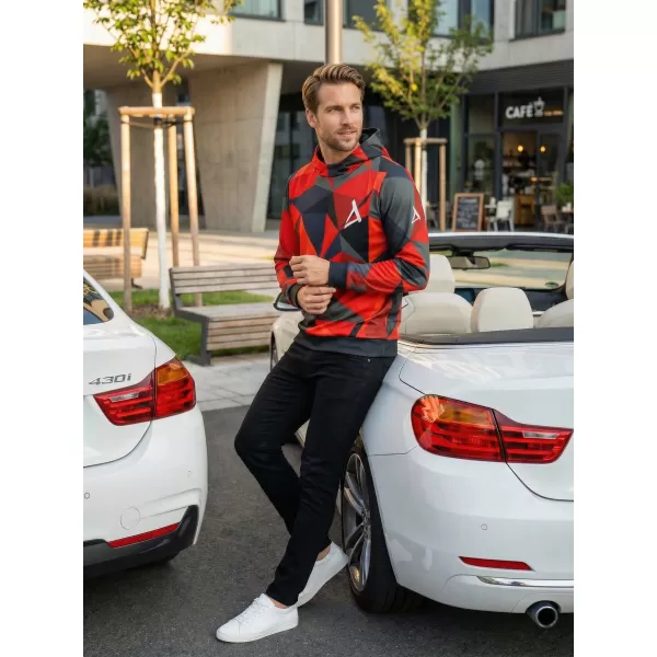  Pánska prémiová mikina ALTISPORT VOJ/ALM007MI01 ČERVENÁ 