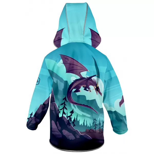  Detská softshellová bunda WAMU DRAGON FANTASY modrá 