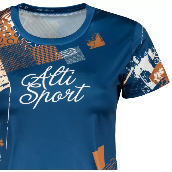  Dámske prémiové funkčné tričko ALTISPORT VOJ/ALW009TR01 NÁMORNÍCKA/HNEDÁ 