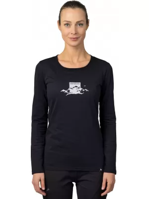 Dámske tričko s dlhým rukávom HANNAH ELARA ANTHRACITE (WHITE)