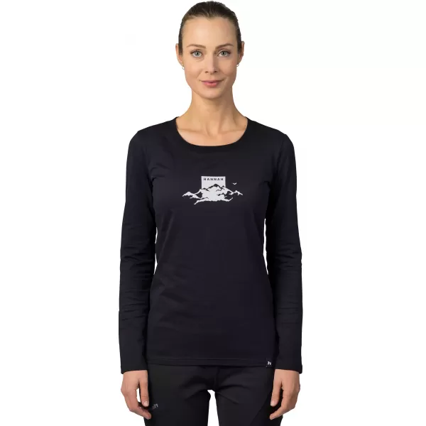  Dámske tričko s dlhým rukávom HANNAH ELARA ANTHRACITE (WHITE) 