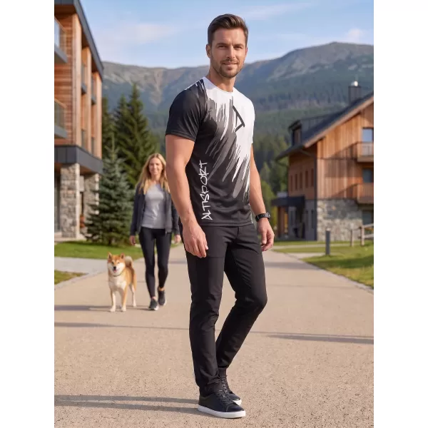  Pánske funkčné tričko premium ALTISPORT VOJ/ALM006TR01 ČIERNOBIELA 