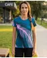 Dámske prémiové funkčné tričko ALTISPORT VOJ/ALW001TR01 BENZÍNOVÁ/SVETLORUŽOVÁ