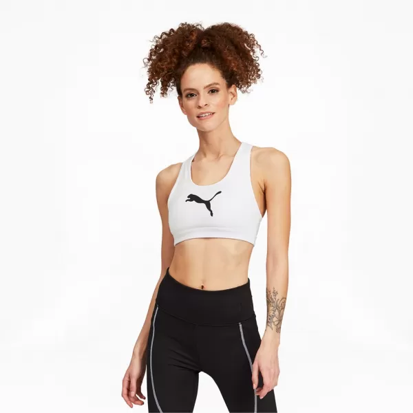  Dámska podprsenka PUMA MID IMPACT 4KEEPS GRAPHIC BRA PM 520306-52 WHITE 