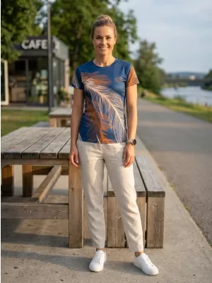 Dámske prémiové funkčné tričko ALTISPORT VOJ/ALW001TR01 NÁMORNÍCKA/HNEDÁ
