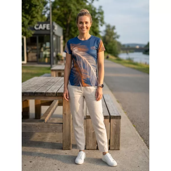  Dámske prémiové funkčné tričko ALTISPORT VOJ/ALW001TR01 NÁMORNÍCKA/HNEDÁ 