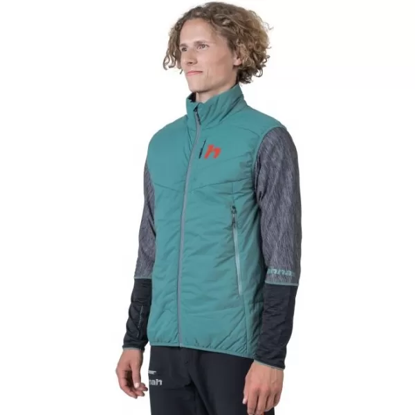  Pánska vesta HANNAH KECHU VEST OIL BLUE/BURNT OLIVE 