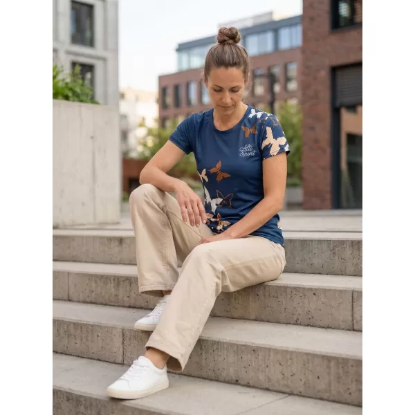  Dámske prémiové funkčné tričko ALTISPORT VOJ/ALW002TR01 NÁMORNÍCKA/HNEDÁ 