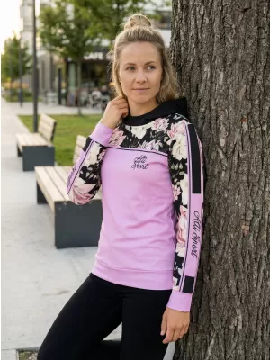 Dámska prémiová mikina ALTISPORT VOJ/ALW008MI01 SVETLO RUŽOVÁ