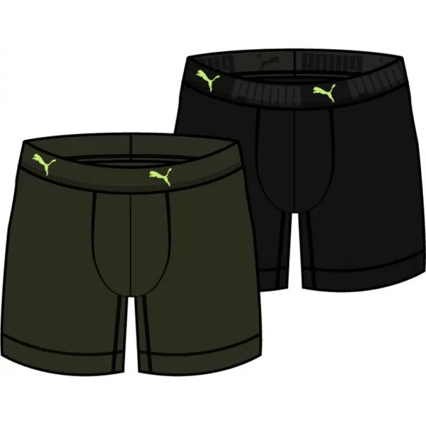  Pánske boxerky PUMA SPORT COTTON BOXER 2P 935521-06 BROWN 