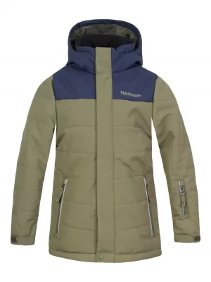 Detská bunda HANNAH KINAM JR II BURNT OLIVE/MOOD INDIGO