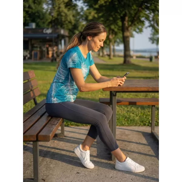  Dámske prémiové funkčné tričko ALTISPORT VOJ/ALW001TR01 SMARAGD/SIVÁ 